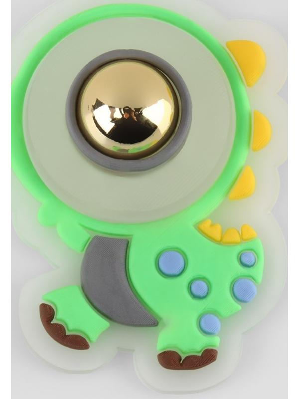 Нашивка силиконовая «Динозавр», светящаяся, 5,5 × 4 см, цвет зелёный