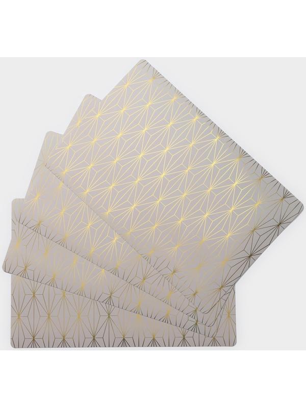 Набор салфеток сервировочных Доляна «Милли», 4 шт, 30×45 см, цвет белый