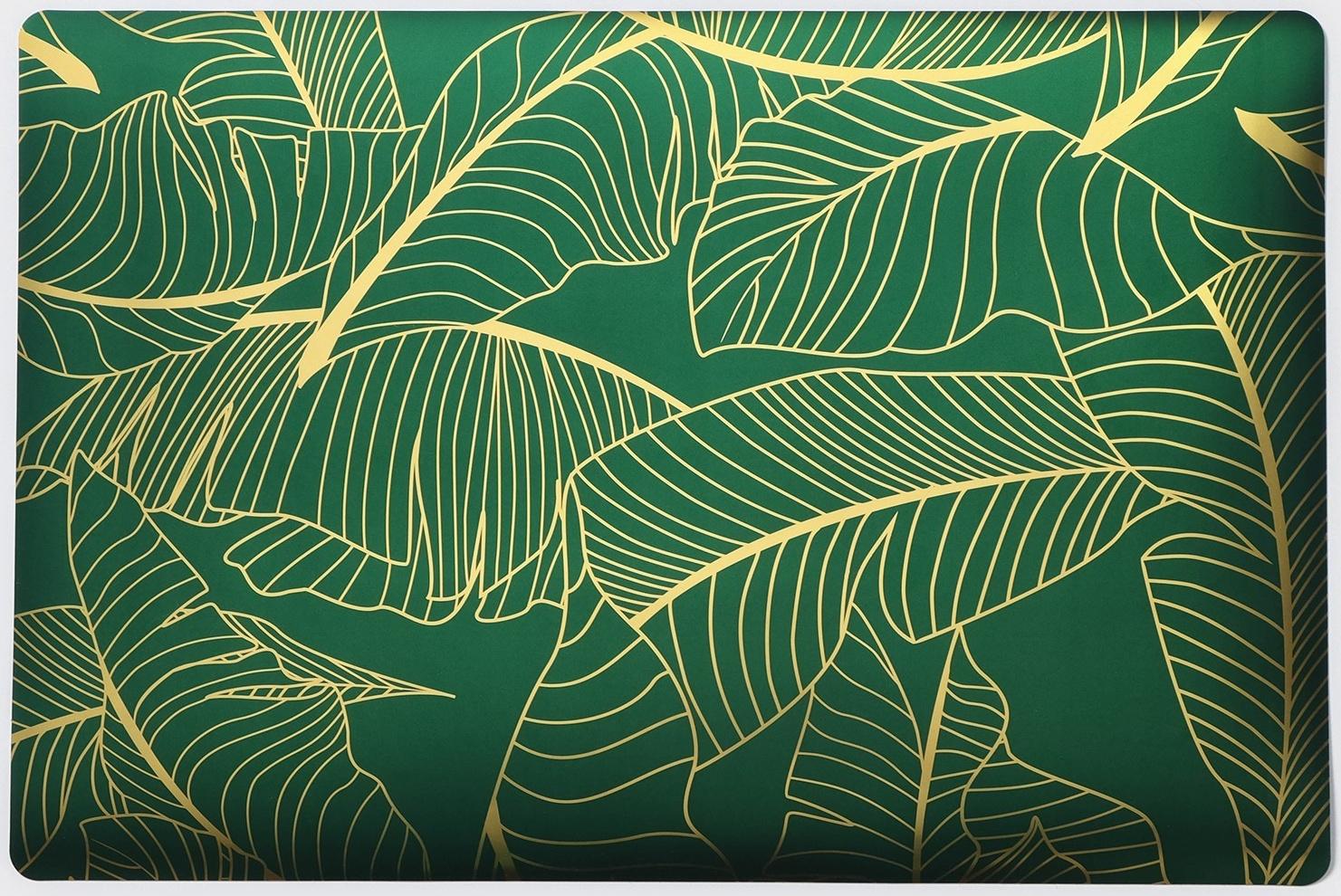 Набор салфеток сервировочных Доляна «Лаундж», 4 шт, 30×45 см, цвет зелёный