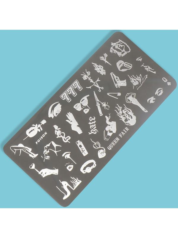 Диск для стемпинга металлический «Стильный LOOK», 12 × 6 см