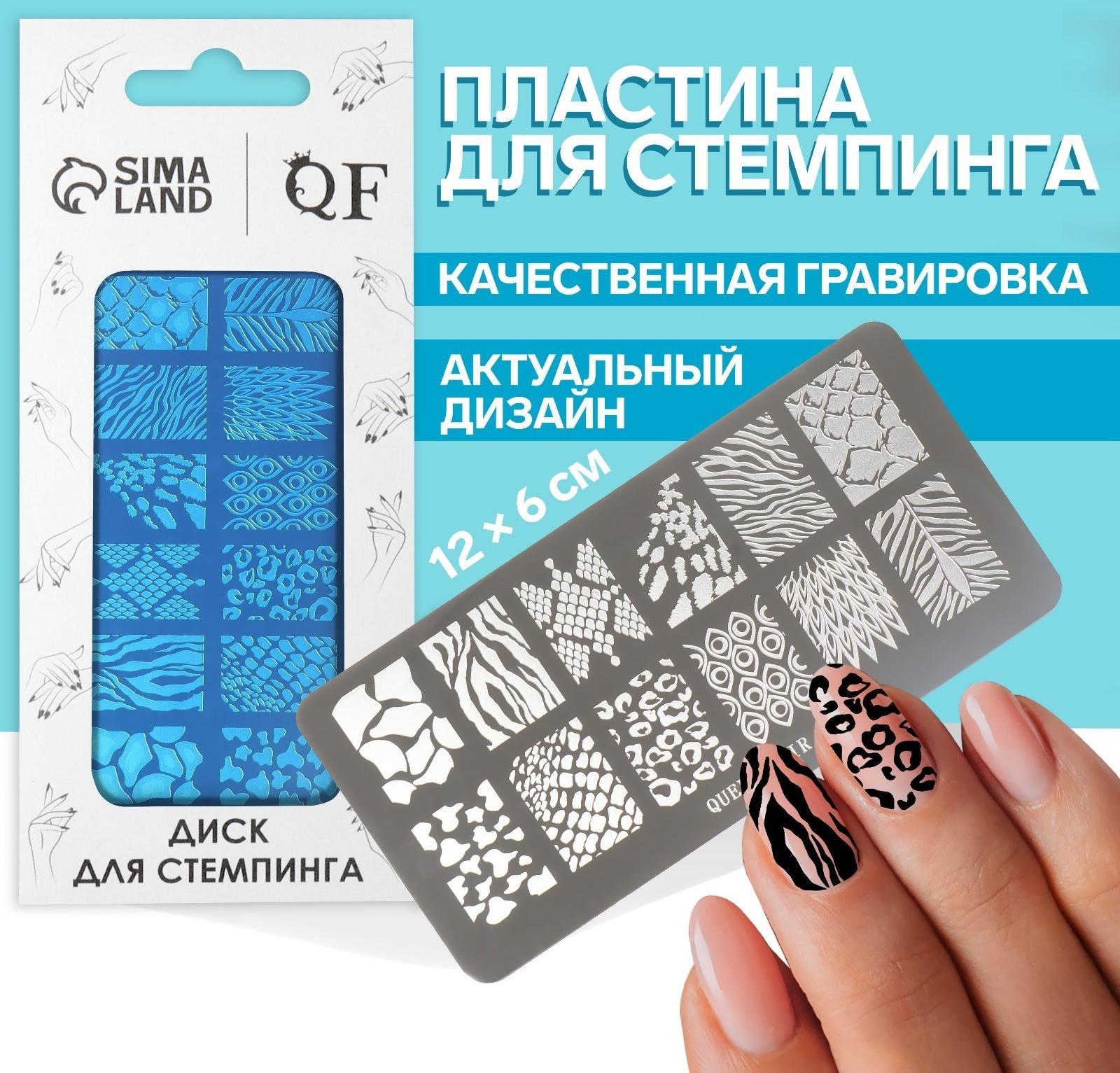 Диск для стемпинга металлический «Принты сезона», 12 × 6 см