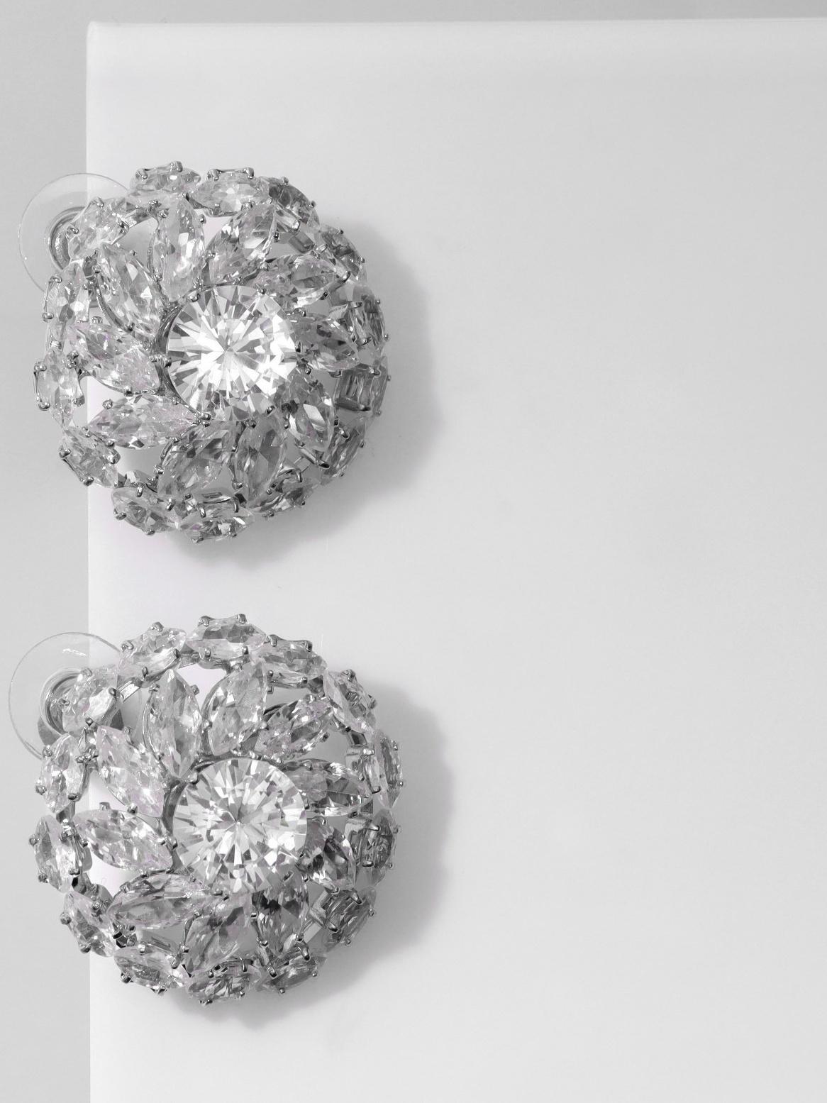 Серьги со стразами 