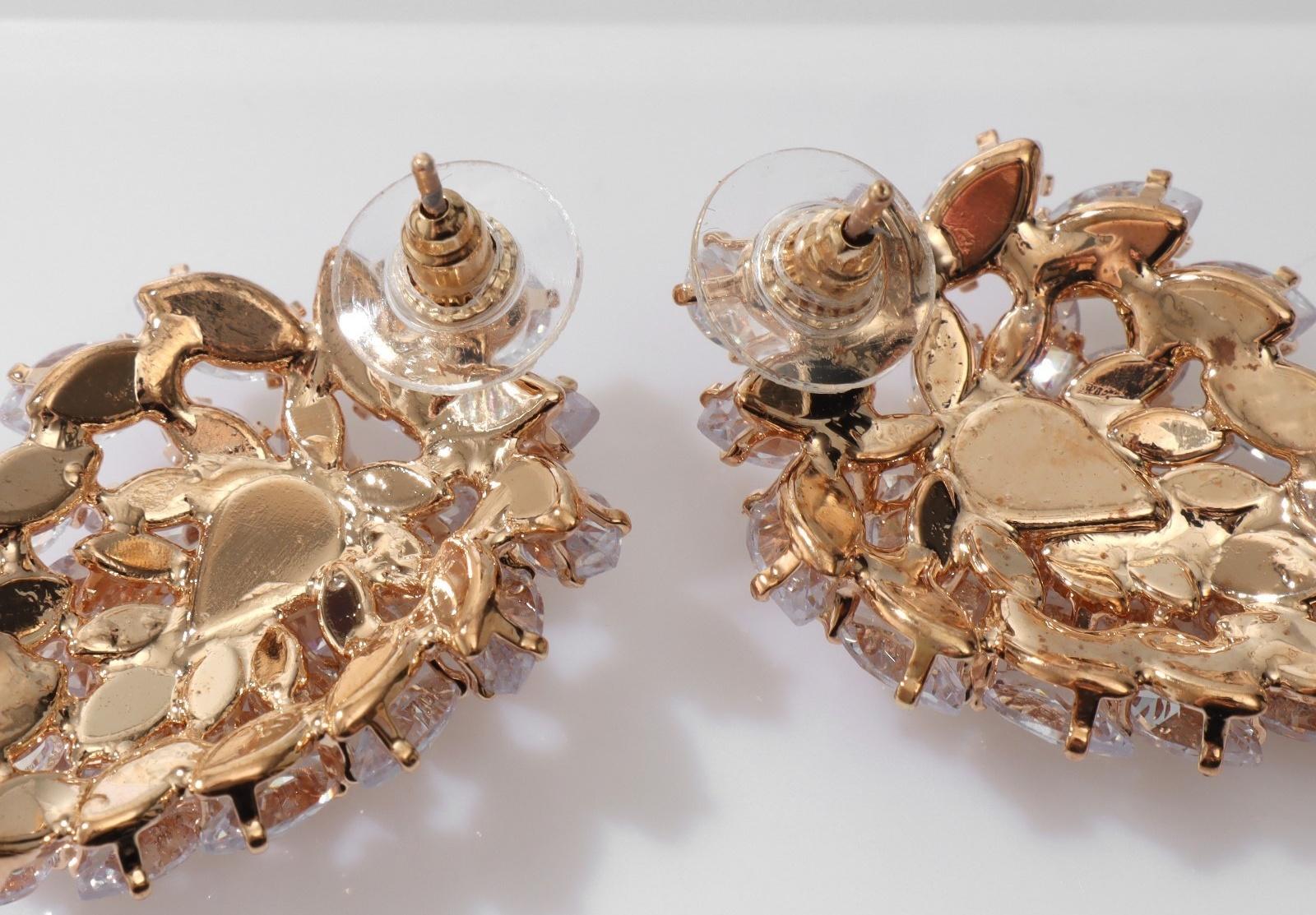 Серьги со стразами 