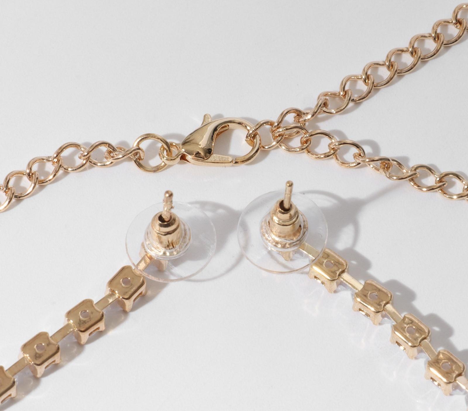 Набор 2 предмета: серьги, колье 