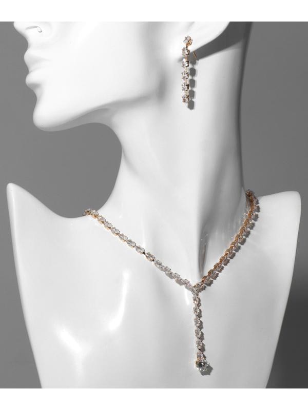 Набор 2 предмета: серьги, колье 