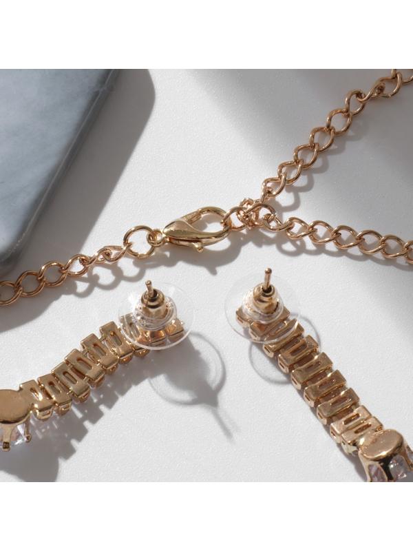 Набор 3 предмета: серьги, колье, кольцо 