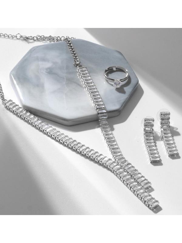 Набор 3 предмета: серьги, колье, кольцо 