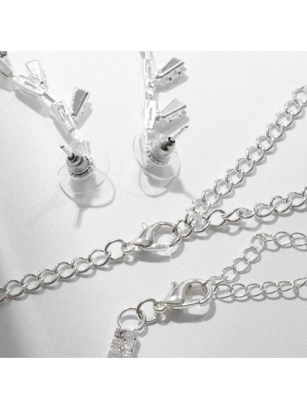 Набор 4 предмета: серьги, колье, браслет, кольцо 