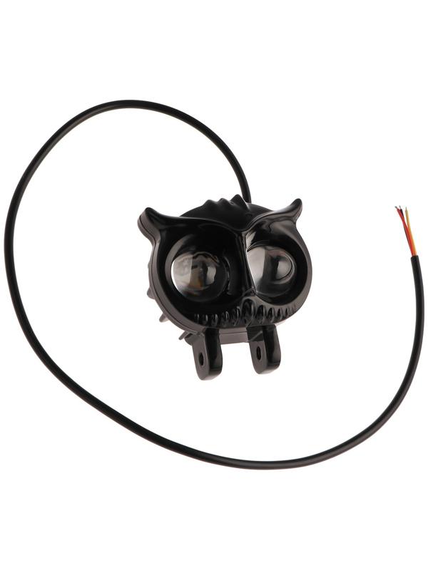 Фара cветодиодная, Сова, 12 В, 15 Вт, 1080 Лм, провод 56 см, свет бело-желтый, набор 2 шт