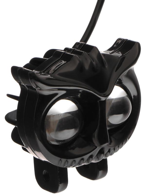 Фара cветодиодная, Сова, 12 В, 15 Вт, 1080 Лм, провод 56 см, свет бело-желтый, набор 2 шт