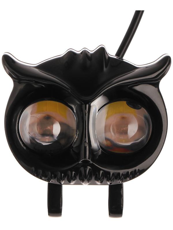 Фара cветодиодная, Сова, 12 В, 15 Вт, 1080 Лм, провод 56 см, свет бело-желтый, набор 2 шт