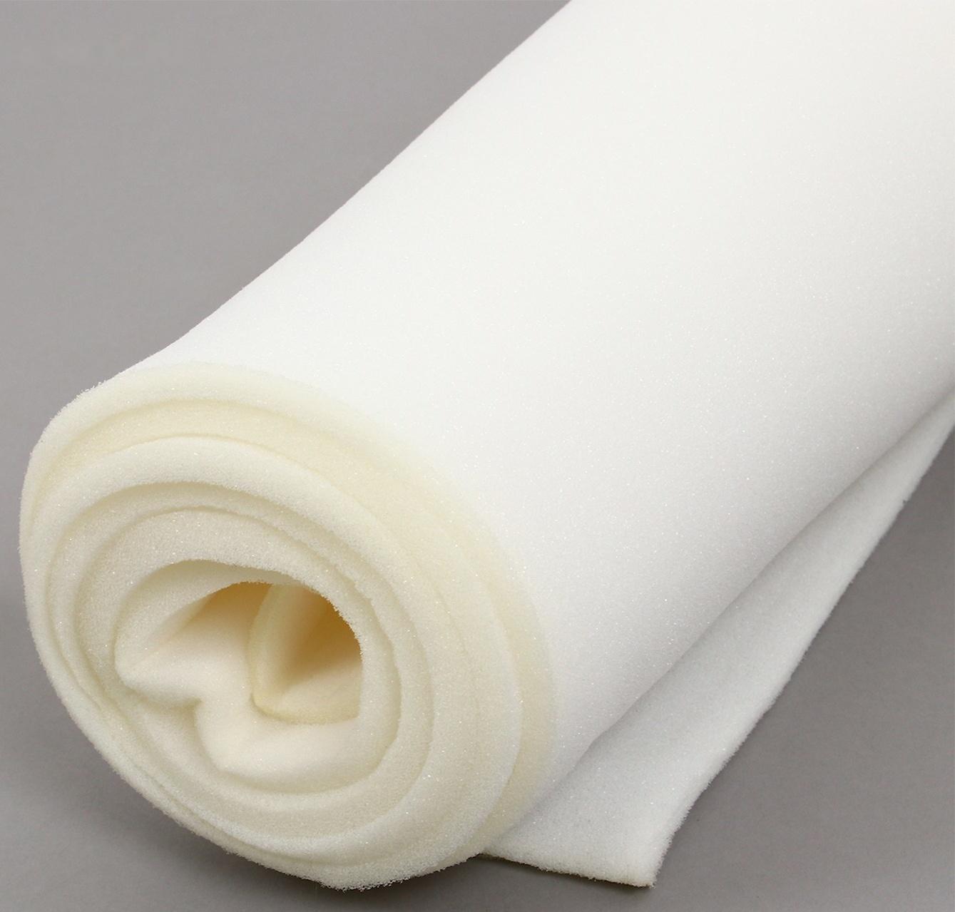 Поролон, 2 × 1 м, толщина 10 мм, 16 кг/м³, белый