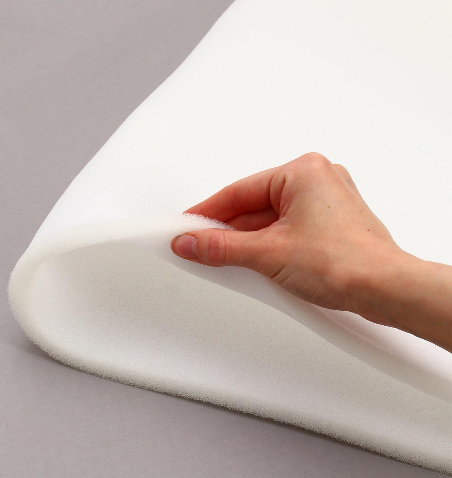 Поролон, 2 × 1 м, толщина 10 мм, 16 кг/м³, белый