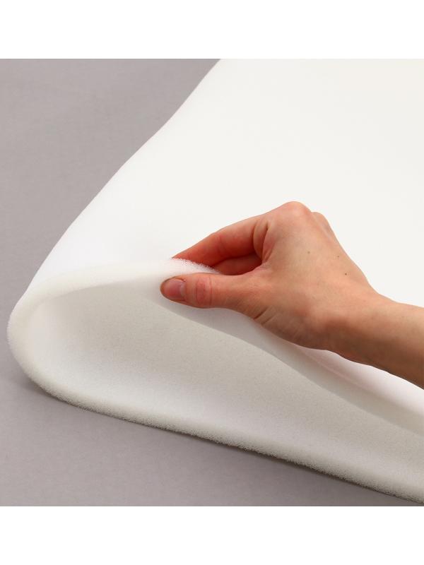 Поролон, 2 × 1 м, толщина 10 мм, 16 кг/м³, белый