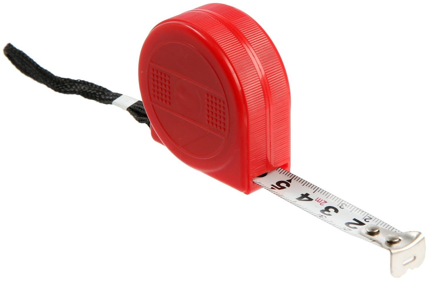Рулетка ЛОМ промо, пластиковый корпус, 2 м х 12 мм