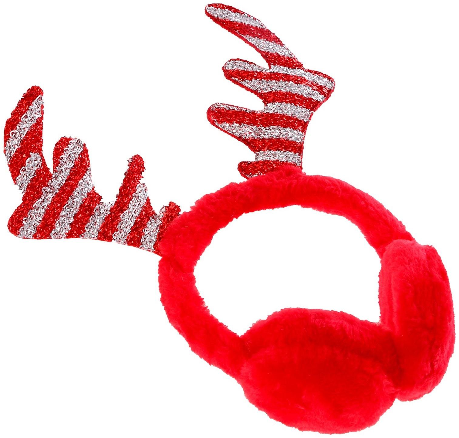 Карнавальный ободок «Рожки», цвет красный