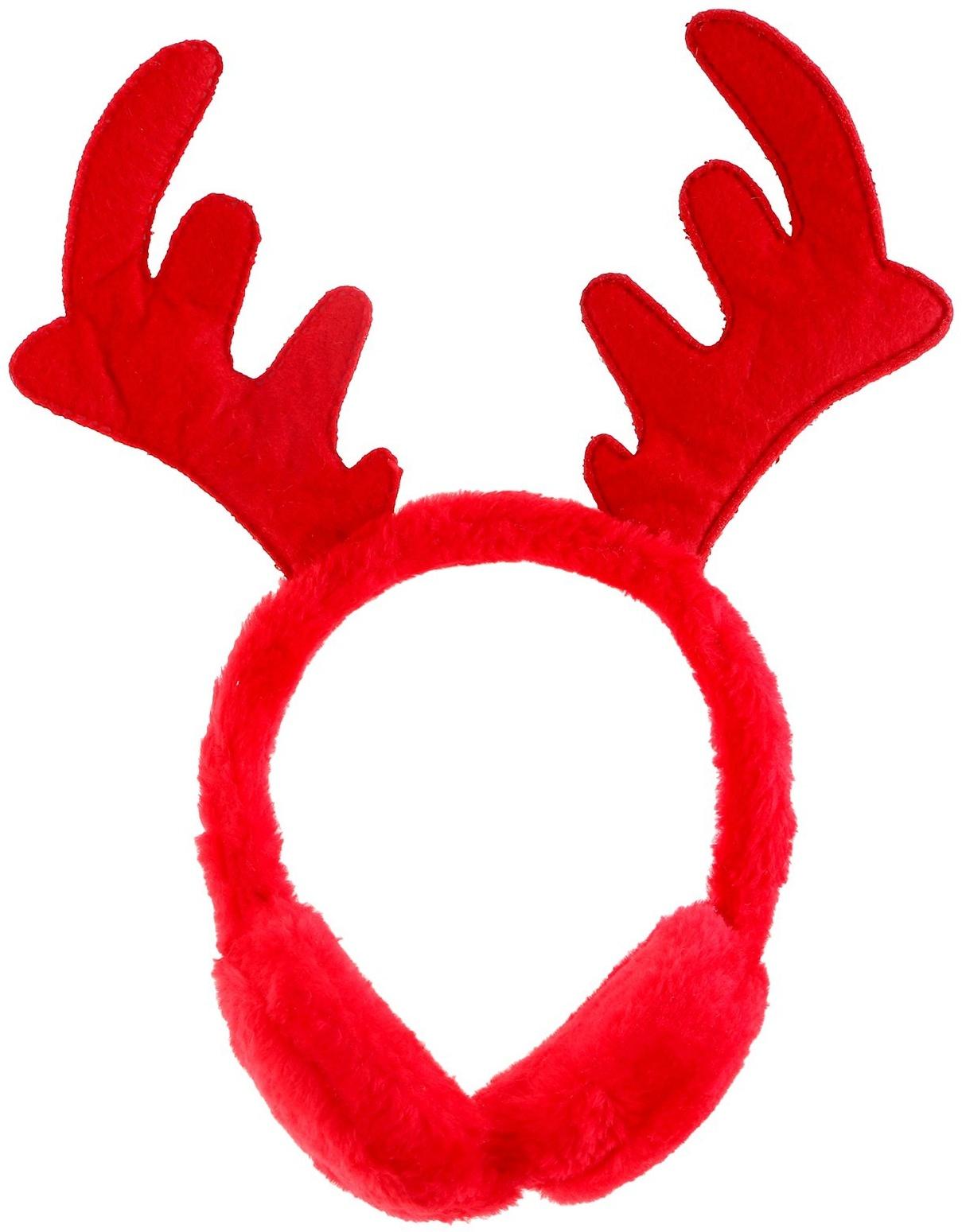 Карнавальный ободок «Рожки», цвет красный