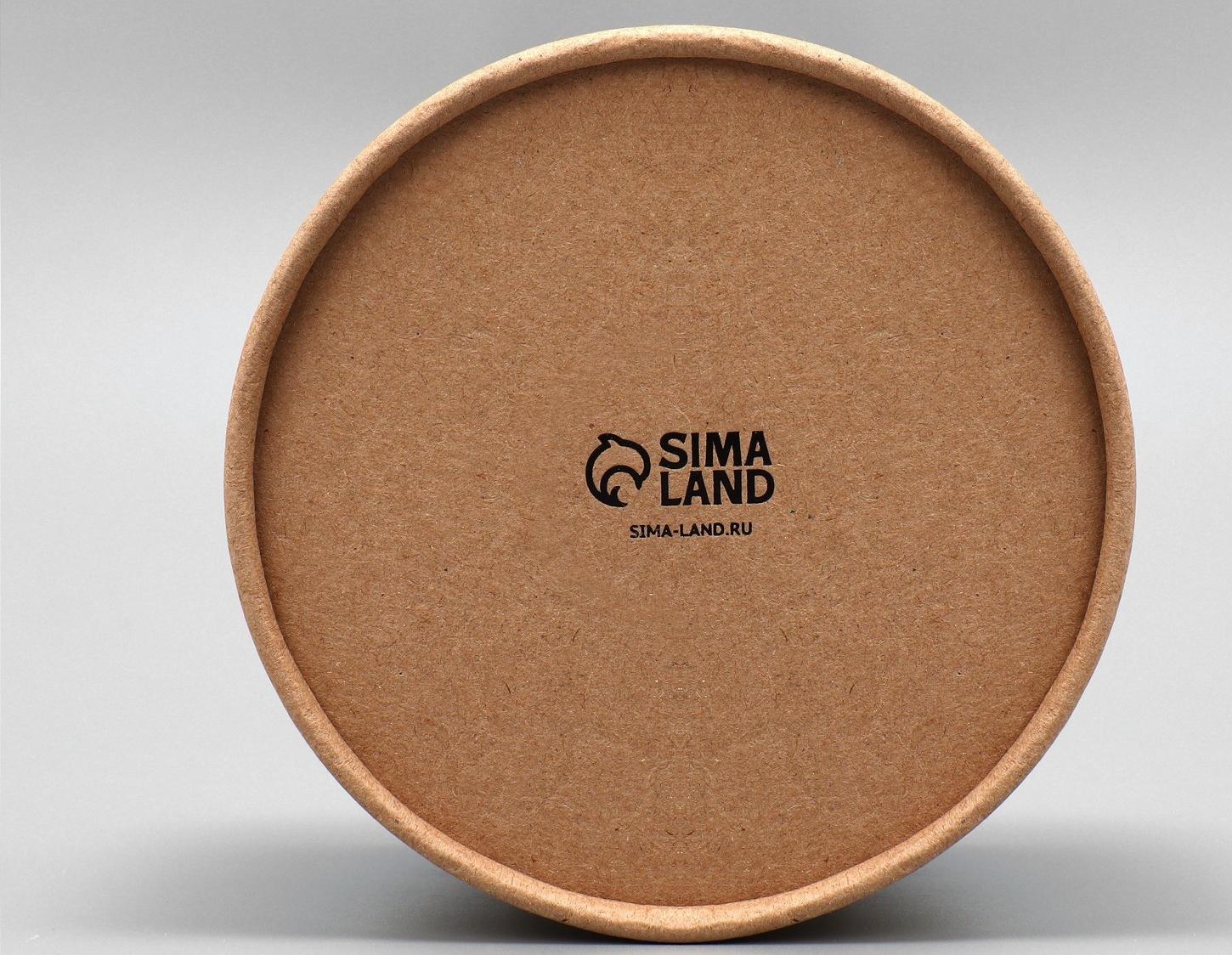 Шляпная коробка из крафта «Цветы», 12 х 12 см