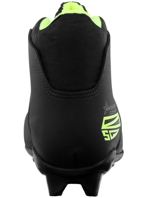 Ботинки лыжные Winter Star comfort, SNS, р. 36, цвет чёрный, лого лайм/неон