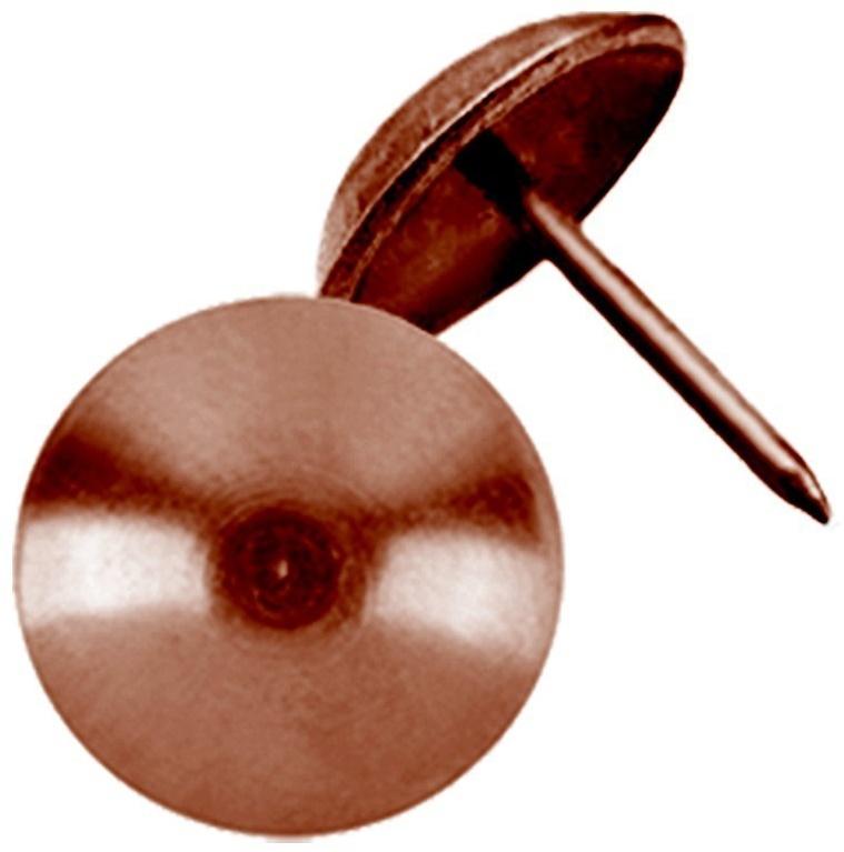 Гвозди ТУНДРА, декоративные, 10х18,5 мм, медь, 50 шт