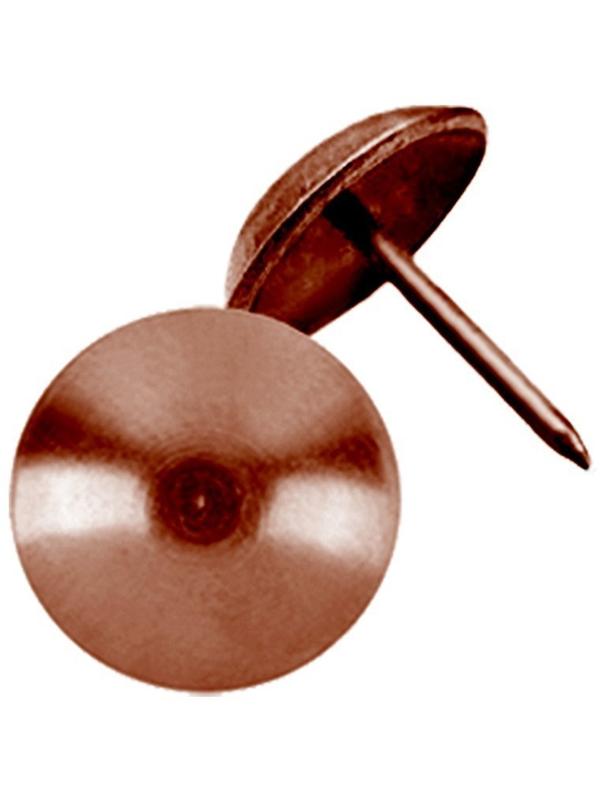 Гвозди ТУНДРА, декоративные, 10х18,5 мм, медь, 50 шт