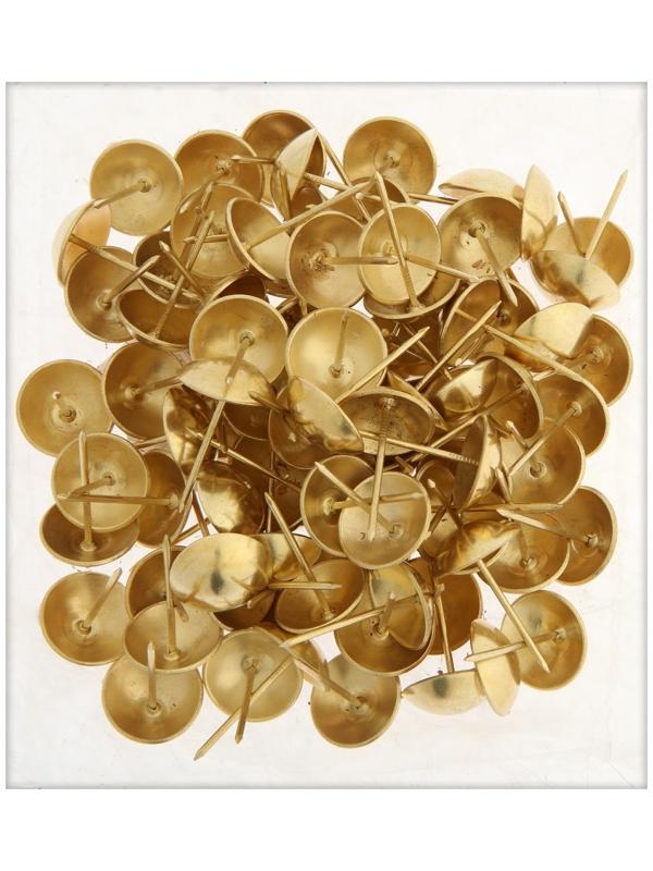 Гвозди ТУНДРА, декоративные, 25х39 мм, золото, 100 шт