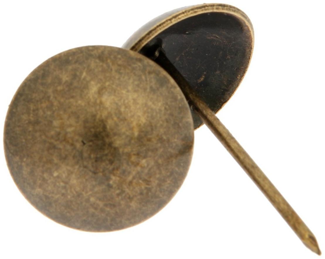 Гвозди ТУНДРА, декоративные, 25х39 мм, бронза, 100 шт