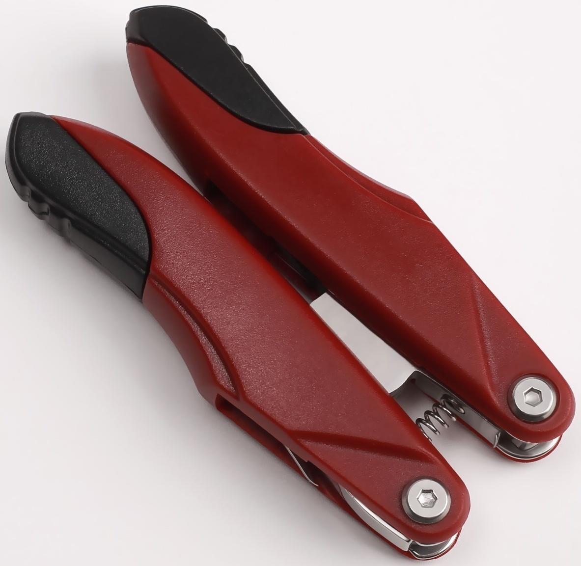 Кусачки педикюрные, 3 в 1, с пилочкой, изогнутое лезвие, складные, 8,7 см, длина лезвия - 18 мм, цвет бордовый