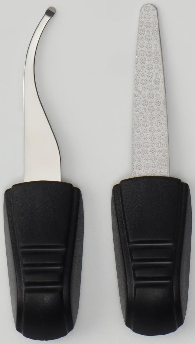 Кусачки педикюрные, 3 в 1, с пилочкой, изогнутое лезвие, складные, 8,7 см, длина лезвия - 18 мм, цвет бордовый