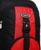 Рюкзак туристический на молнии, 5 наружных карманов, цвет чёрный/красный