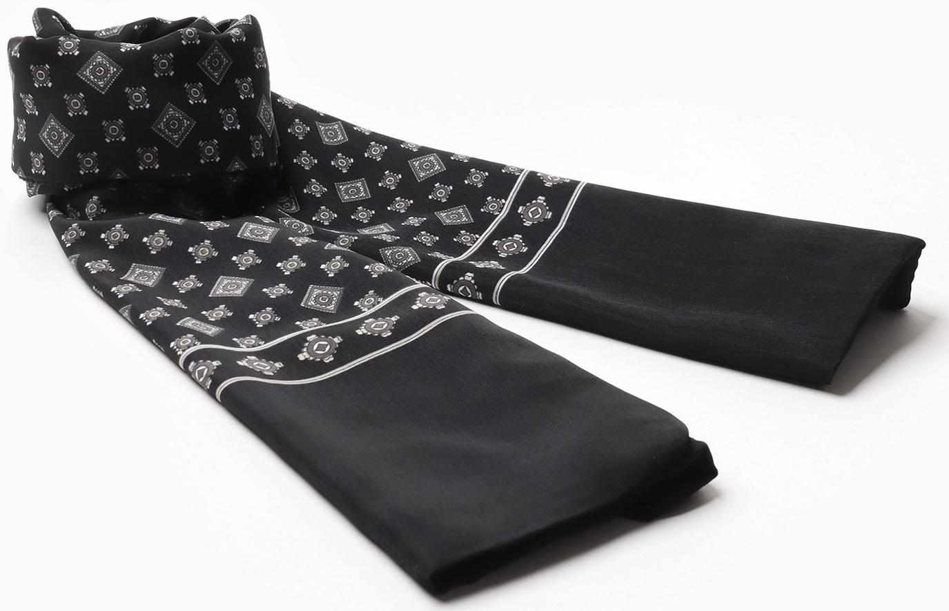 Шарф мужской, цвет чёрный, размер 29х127