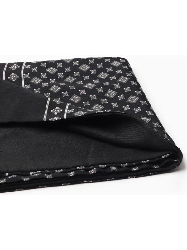 Шарф мужской, цвет чёрный, размер 29х127