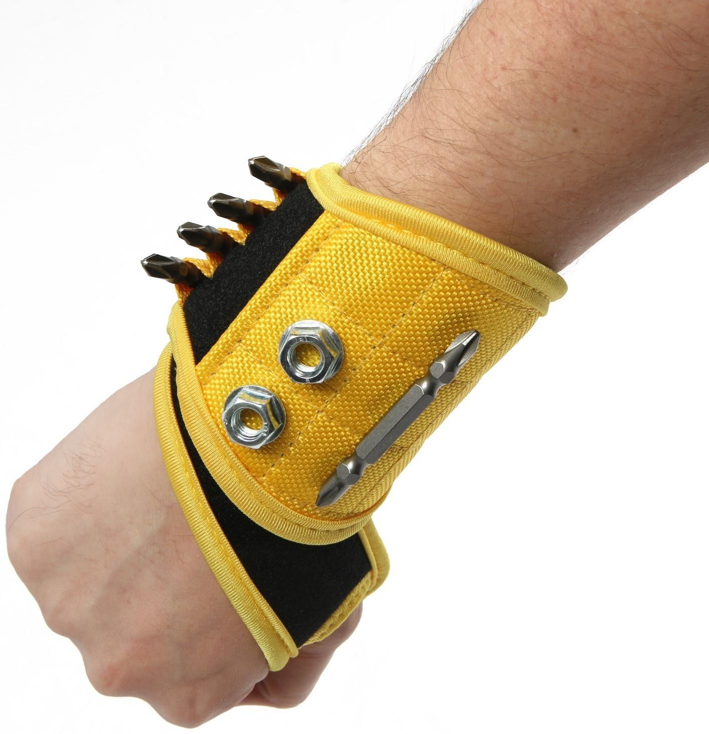 Браслет магнитный ТУНДРА, неопреновая подложка, 4 кармана, 9 неодимовых магнитов, до 2 кг