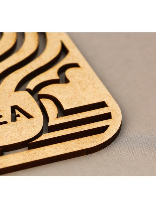 Подставка под кружку «Чай», хдф, 9 х 9 см