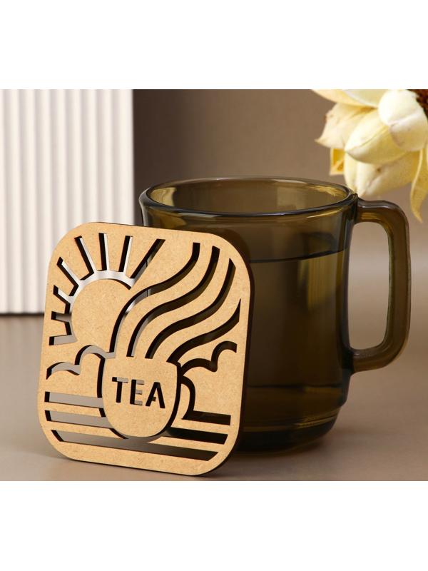 Подставка под кружку «Чай», хдф, 9 х 9 см