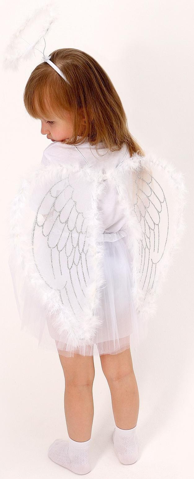 Карнавальный набор «Ангелочек»: футболка, юбка, ободок, крылья, термонаклейка, рост 110–116 см