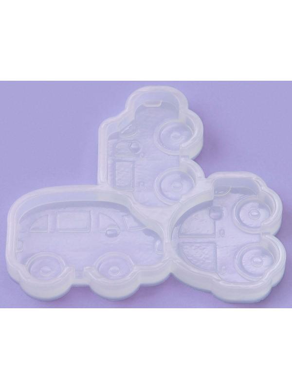 Силиконовый молд для леденцов и шоколада «Машинки», 4×5,6 см, 4,8×4см, 3,5×5,4 см