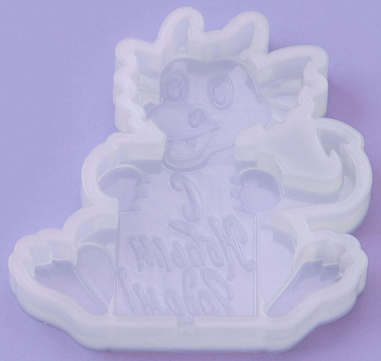 Силиконовый молд для леденцов и шоколада «Дракон с табличкой 2024»