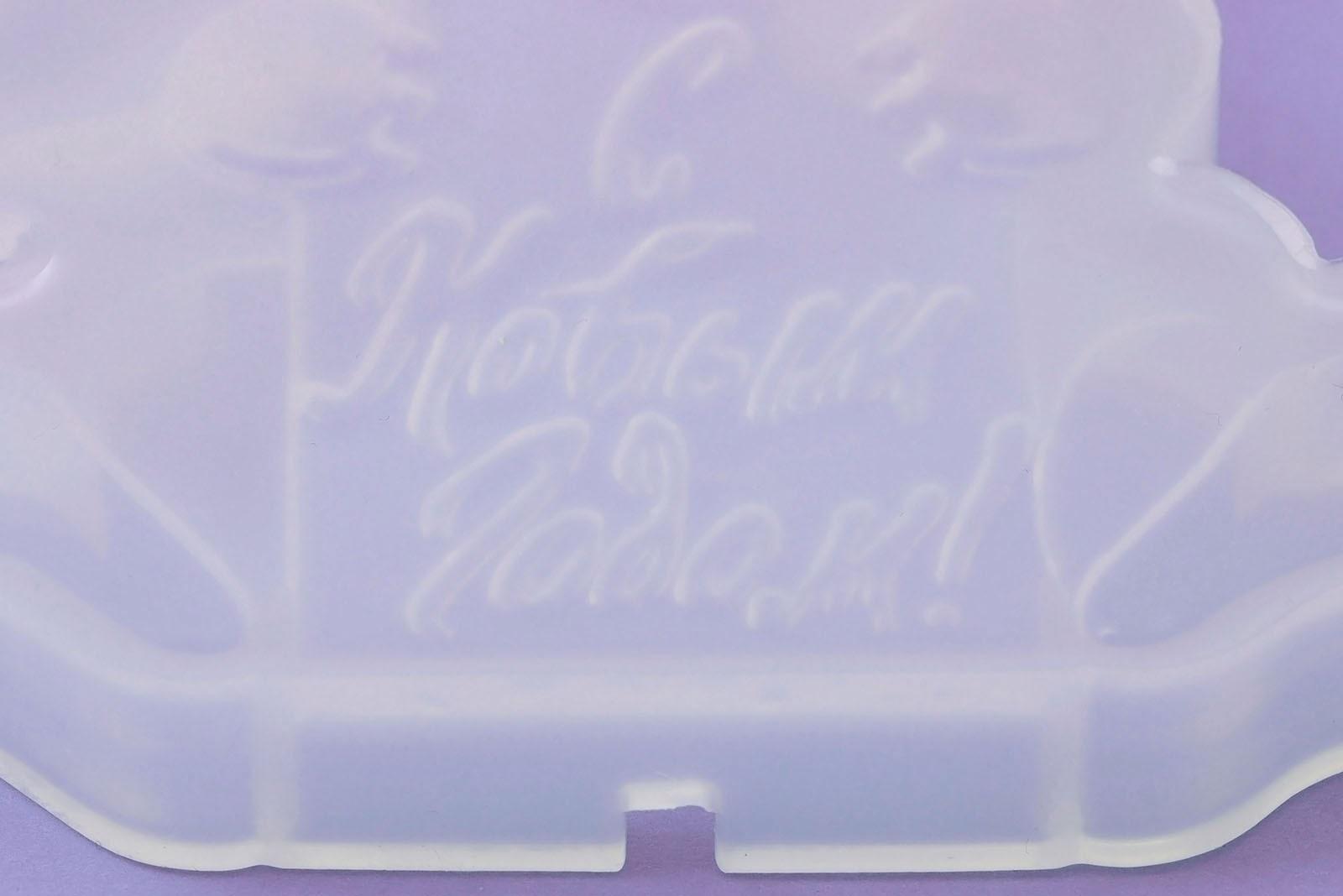 Силиконовый молд для леденцов и шоколада «Дракон с табличкой 2024»