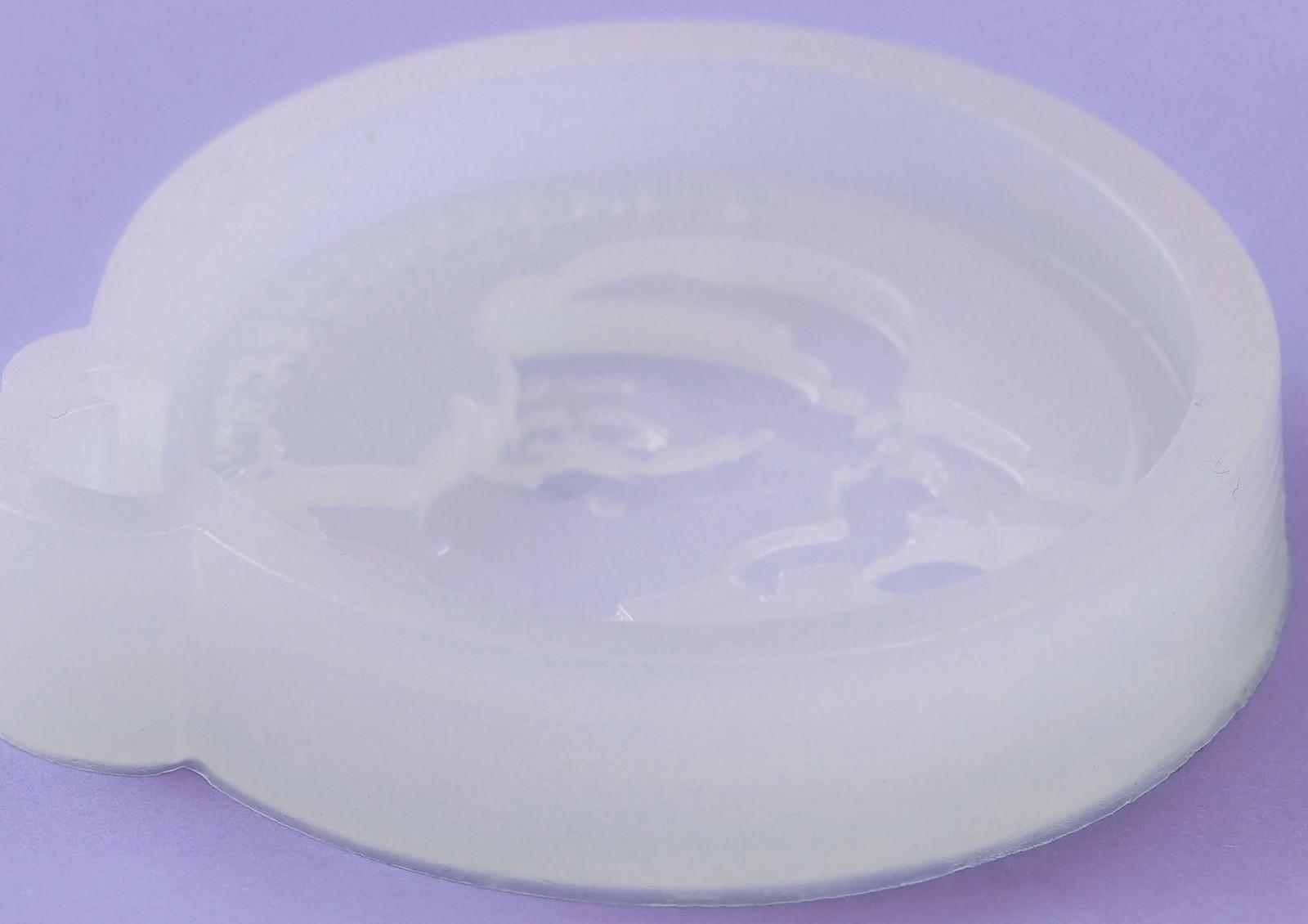 Силиконовый молд для леденцов и шоколада «Дед Мороз, с Новым годом!»