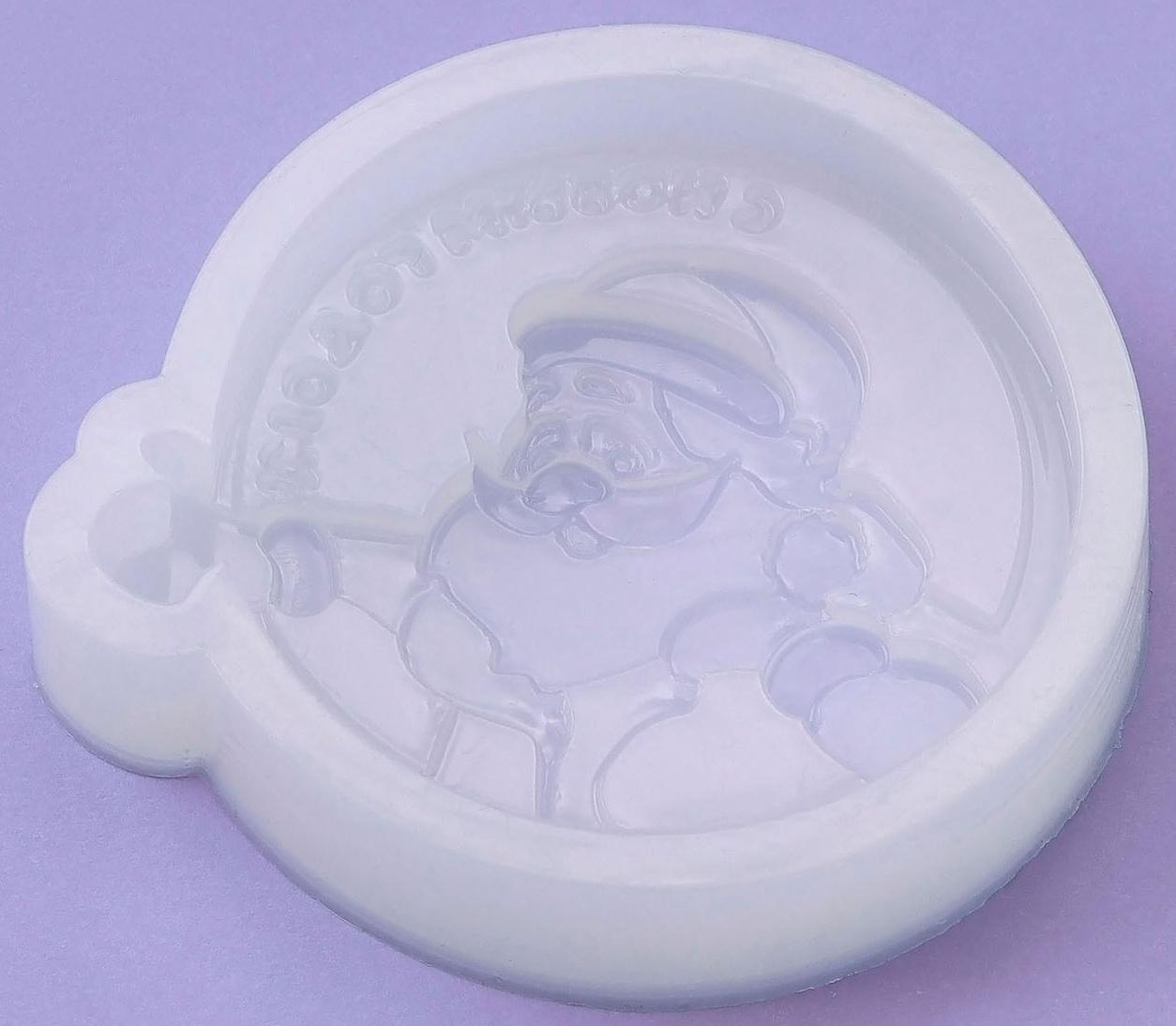 Силиконовый молд для леденцов и шоколада «Дед Мороз, с Новым годом!»