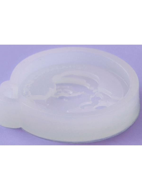 Силиконовый молд для леденцов и шоколада «Дед Мороз, с Новым годом!»