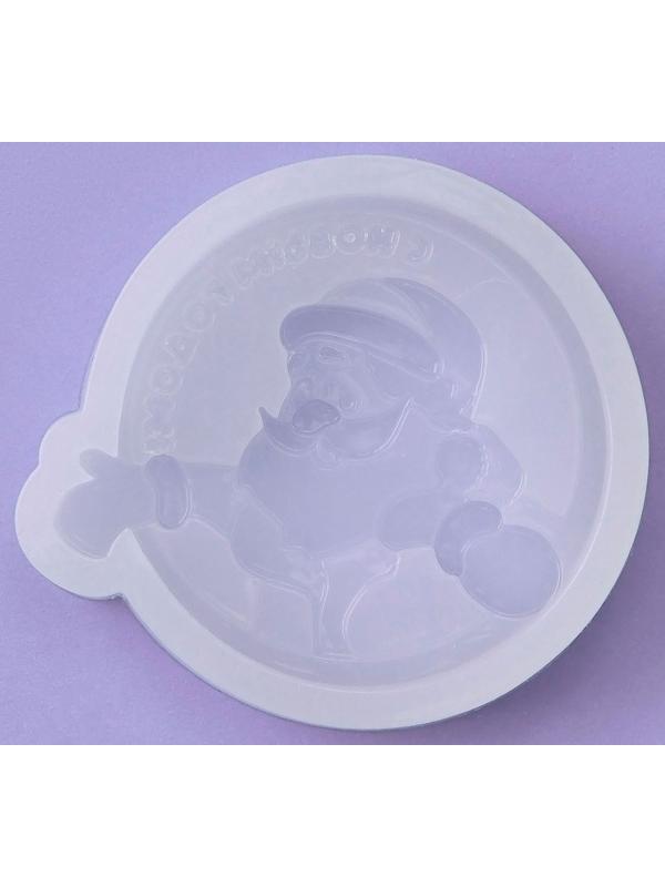 Силиконовый молд для леденцов и шоколада «Дед Мороз, с Новым годом!»