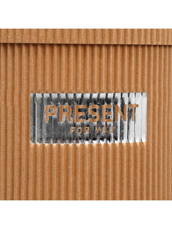 Шляпная коробка из микрогофры «Present for you», 12 х 12 см