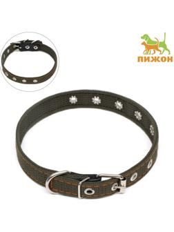 Ошейник брезентовый безразмерный двухслойный, 50 х 2 см, ОШ 22-46 см