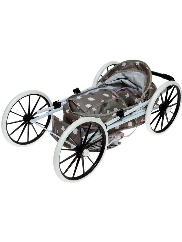 Коляска для кукол универсальная, с корзиной, сумкой, металлический каркас