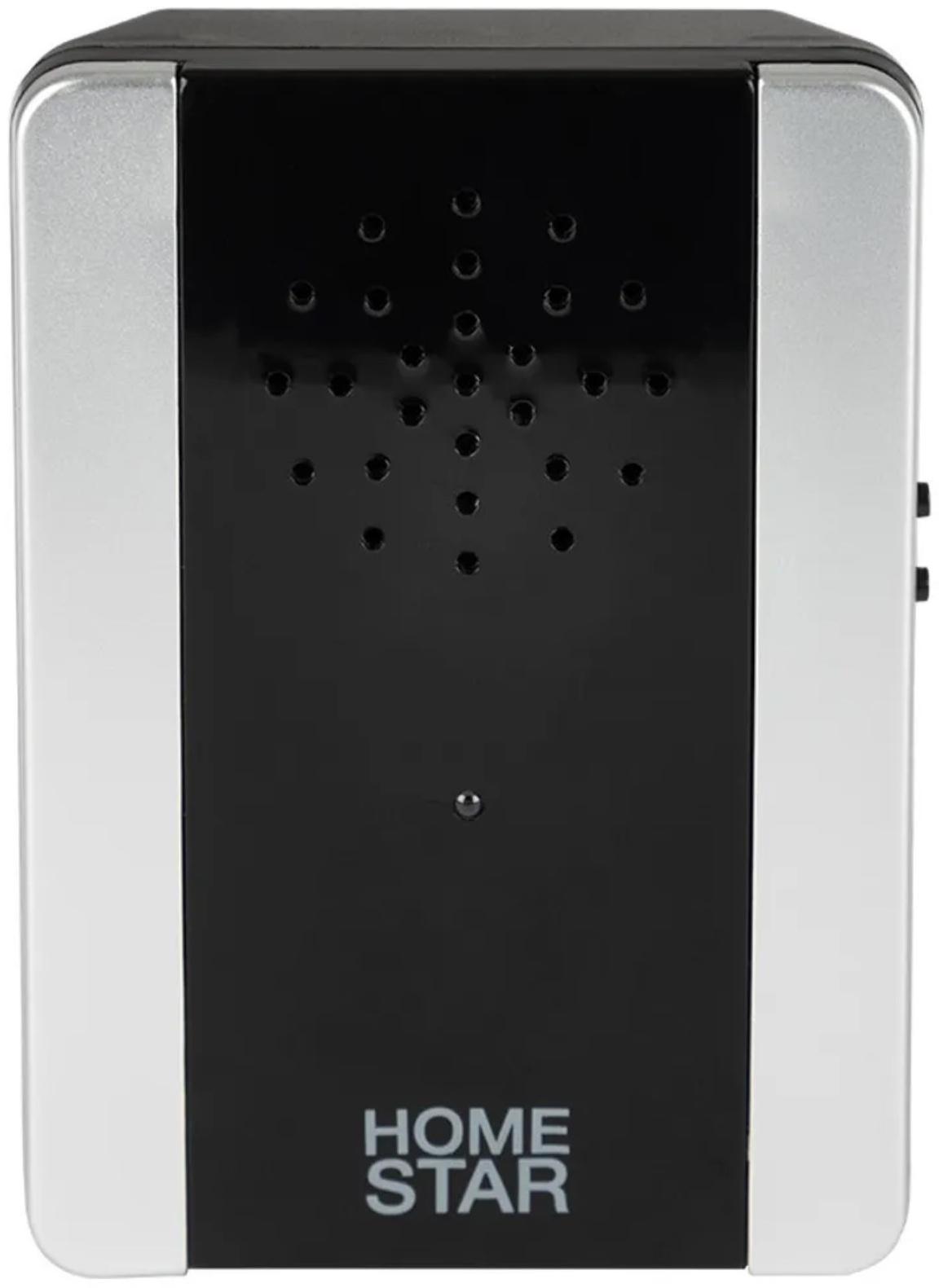 Звонок HomeStar HS-0117, беспроводной, 8,6 МВт, 38 мелодий, 80-90дБ, r=100м, чёрный