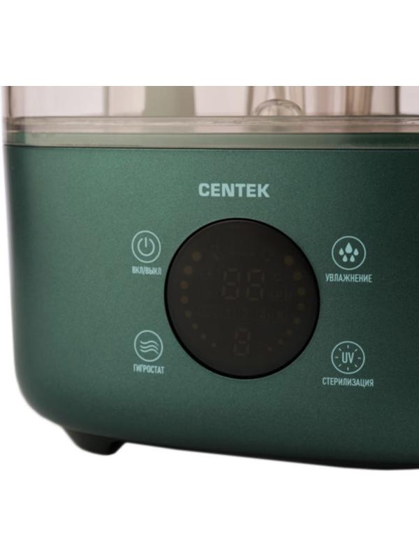 Увлажнитель воздуха Centek СТ-5103, ультразвуковой, 25 Вт, 4.5 л, до 35 м2, зелёный