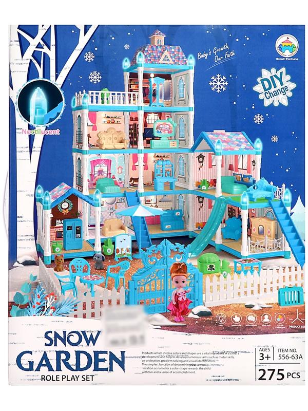 Дом для кукол «Зимний дворец» с куклой, питомцами и аксессуарами