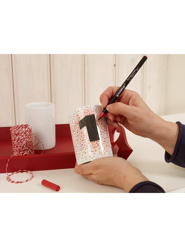 Кисть -ручка для письма по фарфору Edding 4200_1,наб.6цв.